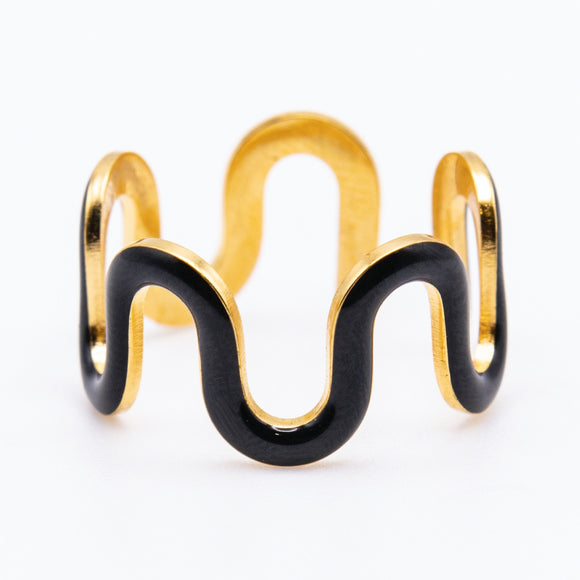 Anillo Negro Ondas