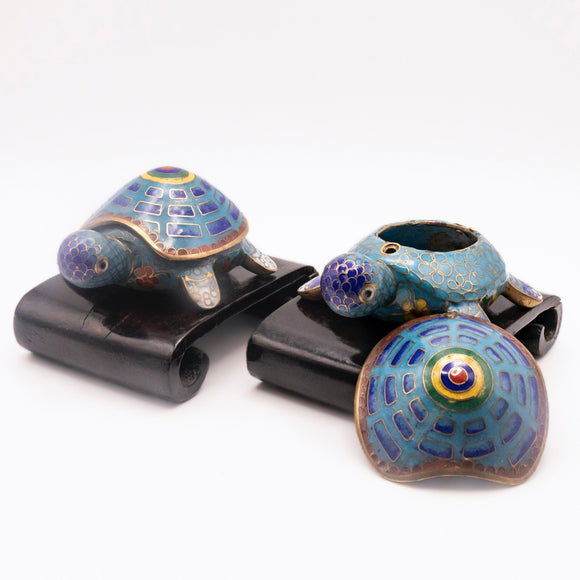 Pareja Tortugas Cloisonné