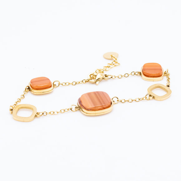 Pulsera Botón Naranja